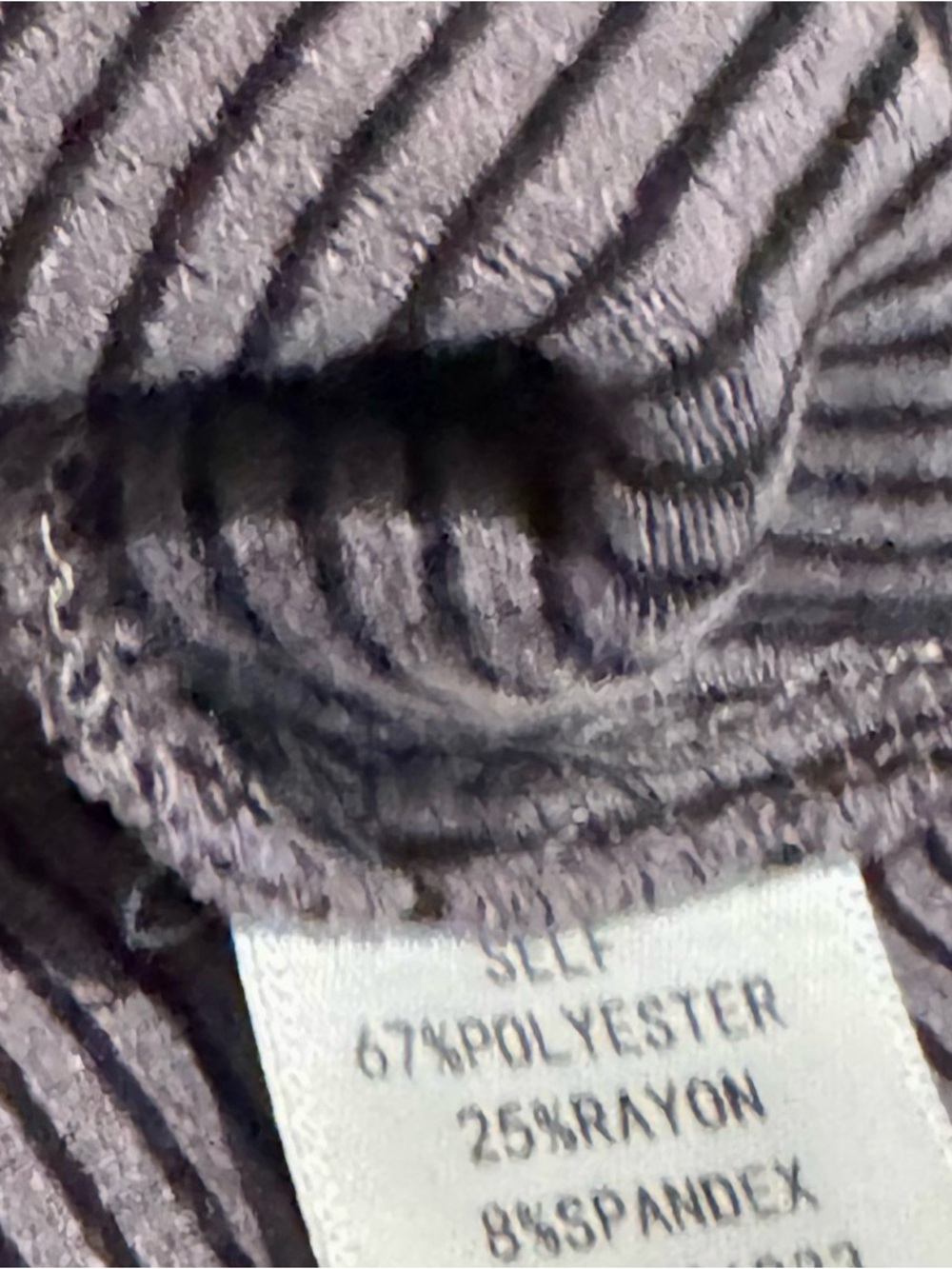 NWT BiBi Charcoal Gray Ribbed Flutter Sleeve Top | Medium - Picture 5 of 6